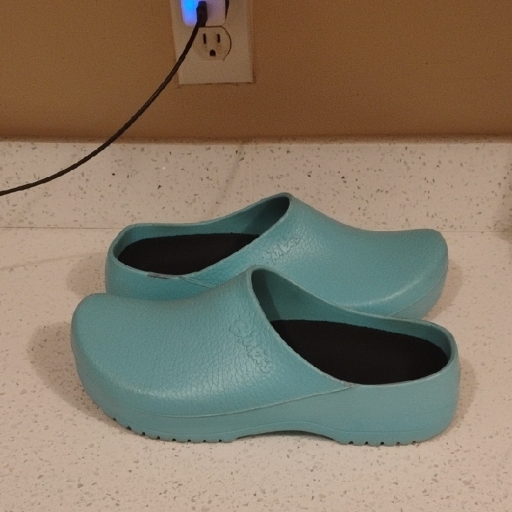 Birkenstock Light Blue Slip-Resistant Clogs Size 10 Men